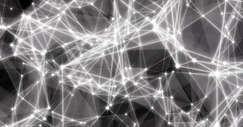 Background Abstract Dynamic Plexus Futuristic Technology. 3d render 스톡 일러스트