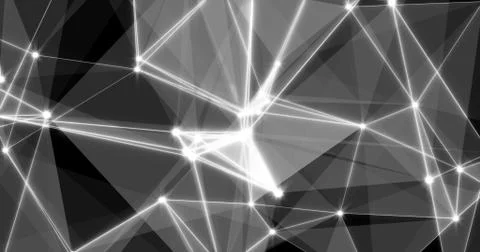 Background Abstract Dynamic Plexus Futuristic Technology. 3d render Stock Illustration