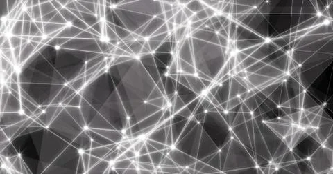 Background Abstract Dynamic Plexus Futuristic Technology. 3d render Illustrazione stock