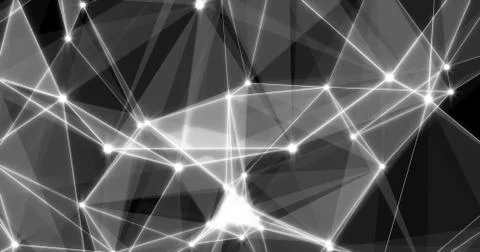 Background Abstract Dynamic Plexus Futuristic Technology. 3d render 스톡 일러스트
