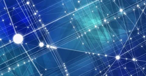 Background Abstract Dynamic Plexus Futuristic Technology. 3d render Stock Illustration
