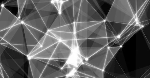 Background Abstract Dynamic Plexus Futuristic Technology. 3D rendering Illustrazione stock