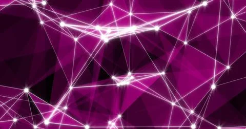 Background Abstract Dynamic Plexus Futuristic Technology. 3D rendering 3D ill Illustrazione stock