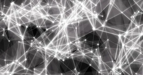 Background Abstract Dynamic Plexus Futuristic Technology. 3D rendering 3D ill Illustrazione stock