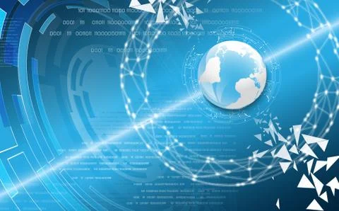 Background with abstract elements and earth globe Stock Illustration