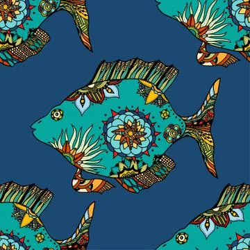 Background of abstract fish イラスト素材
