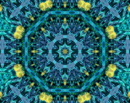 Background abstract flame mandala flower colorful Illustrazione stock