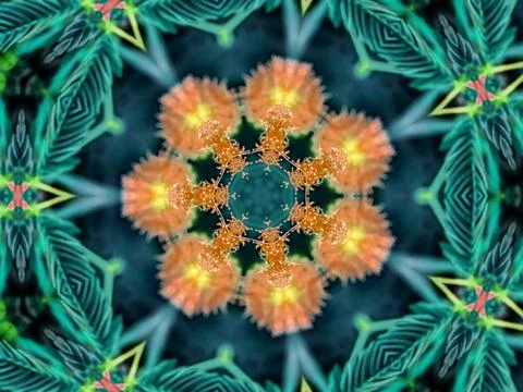 Background abstract flame mandala flower colorful Illustrazione stock