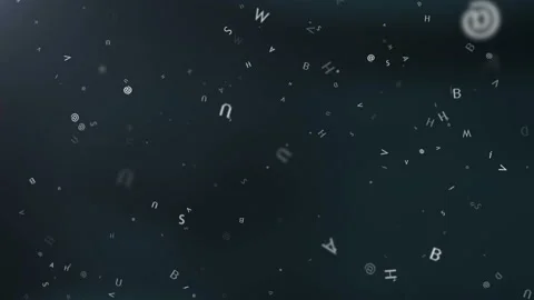 Background with abstract flying letters Stock Footage 91161038