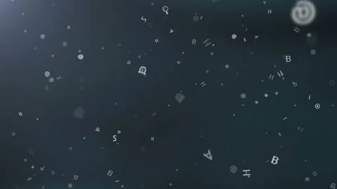 Background with abstract flying letters Stock Footage 91372474