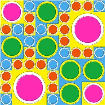 Background abstract geometric circle pop art retro risograph colorful Stock Illustration