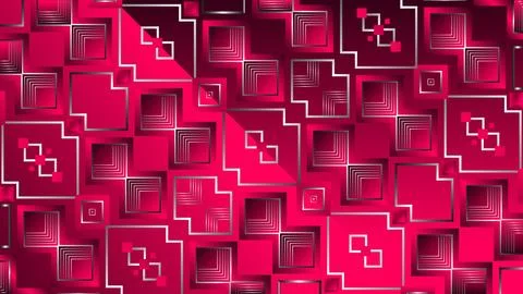 Background Abstract Geometric Pattern Featuring Bold Red Squares and Creati.. Stock Illustration
