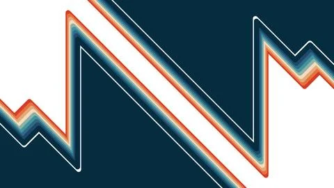 Background Abstract Geometric Pattern With Vibrant Colors and Sharp Zigzag .. Stock Illustration