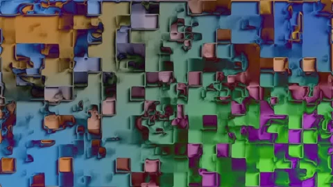 Background abstract gradient from square multicolored shapes Stock Footage 195006401