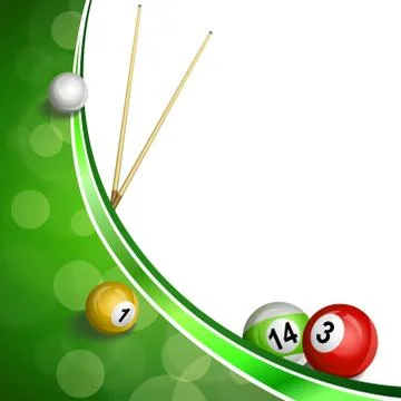 Background abstract green billiard pool cue ball illustration vector 스톡 일러스트