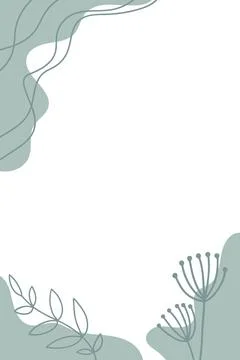Background with abstract hand drawn botanical elements and stains dots stripes Illustrazione stock