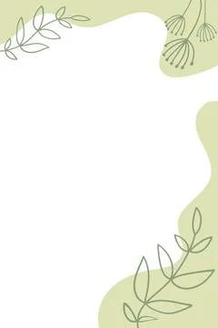 Background with abstract hand drawn botanical elements and stains dots stripe Illustrazione stock