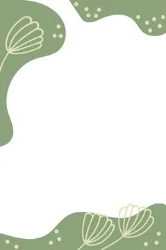 Background with abstract hand drawn botanical elements and stains dots stripe Stock Illustration
