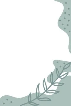 Background with abstract hand drawn botanical elements and stains dots stripe Ilustración de archivo