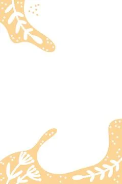 Background with abstract hand drawn botanical elements and stains dots stripes Ilustración de archivo