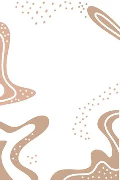 Background with abstract hand drawn wavy stains and dots. Trendy covers templ Stock Illustration