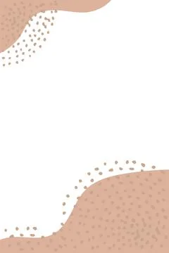 Background with abstract hand drawn wavy stains and dots. Trendy covers templ Stock Illustration