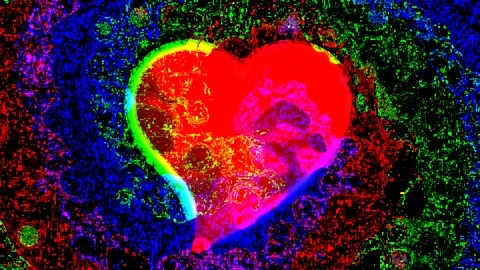 Background with an abstract heart Stock Footage 145449455