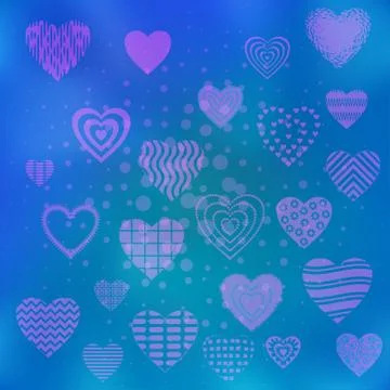 Background abstract with hearts Stock Illustration