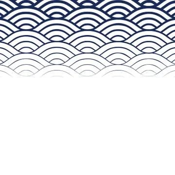 Background with abstract line waves pattern and thickness gradient Stock Illustration