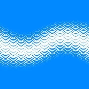 Background with abstract line waves pattern and thickness gradient Stock Illustration