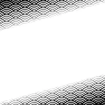 Background with abstract line waves pattern and thickness gradient Stock Illustration