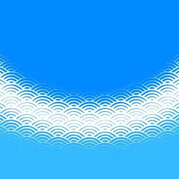 Background with abstract line waves pattern and thickness gradient Stock Illustration