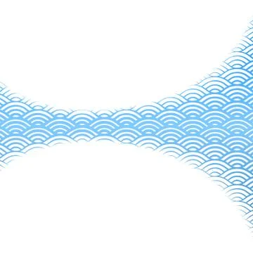 Background with abstract line waves pattern and thickness gradient Stock Illustration