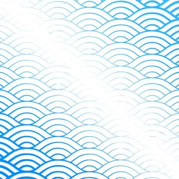 Background with abstract line waves pattern and thickness gradient Stock Illustration