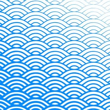 Background with abstract line waves pattern and thickness gradient Stock Illustration