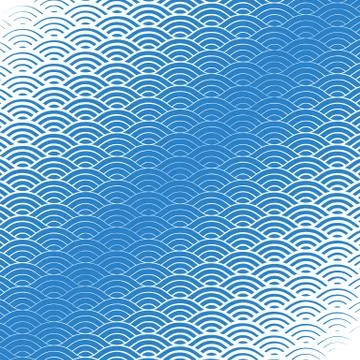 Background with abstract line waves pattern and thickness gradient Stock Illustration