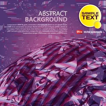Background with abstract lines and cosmos planet with space for Stock Illustration