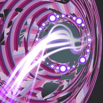 Background with abstract lines and streams of light and space po Stock Illustration