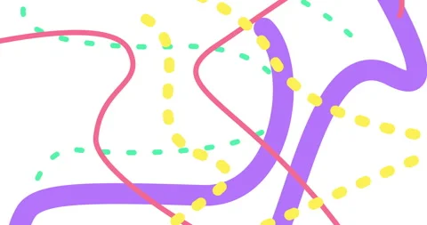 Background with abstract lines moving chaotically. Trim path line motion design Stock Footage 246703283
