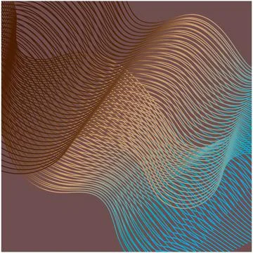Background with abstract lines.Smooth transition of gradients,brown,beige-blue Stock Illustration