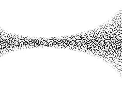 Background with abstract memphis line pattern and thickness gradient Illustrazione stock