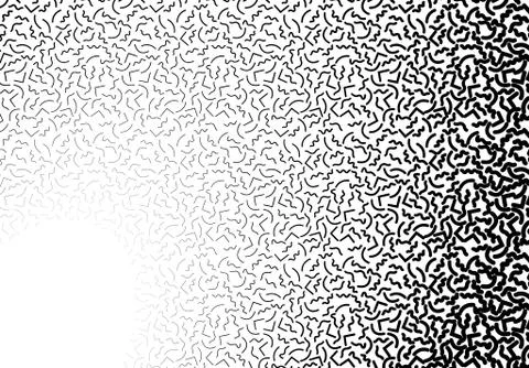 Background with abstract memphis line pattern and thickness gradient Illustrazione stock