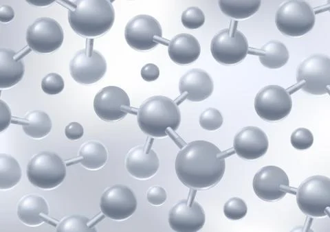 Background with abstract molecules or atoms. Illustrazione stock