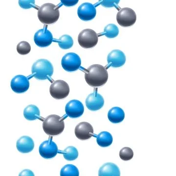 Background with abstract molecules or atoms. Stock Illustration
