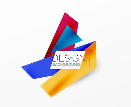 Background abstract overlapping shapes. Minimal composition vector illustration Stock Illustration