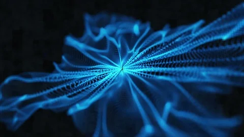 Background abstract of particle form wave blue color. Stock Footage 86967809