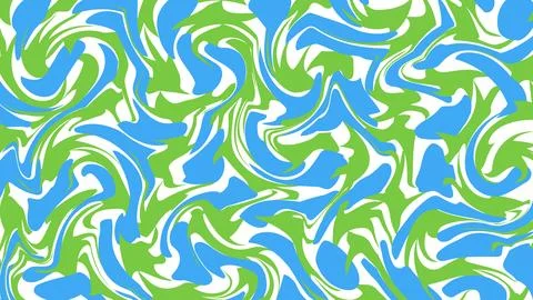 Background Abstract Pattern in Blue, White, and Green Swirling Design Stock Illustration
