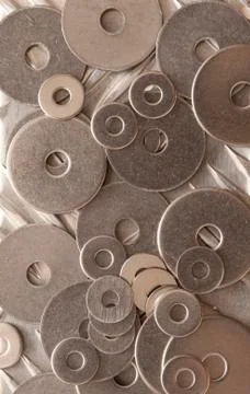 Background abstract pattern of washers Stock Photos