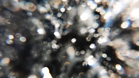 Background abstract of real water in macro photography, bubbles rise up. Stock Footage 129603320