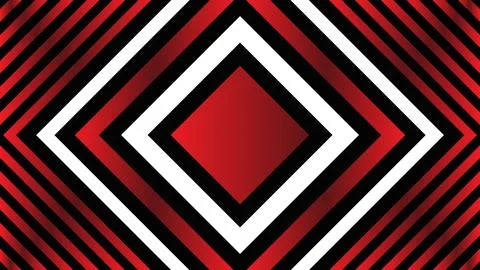 Background Abstract Red and White Geometric Pattern with Symmetrical Shapes Stock Illustration